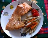 焼き鮭のごぼうサラダ添え作り方5写真
