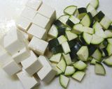 豆腐＆小エビとズッキーニの中華旨煮作り方1写真