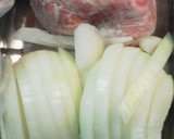 簡単豚こまと玉ねぎのカレー炒め定食屋風作り方1写真