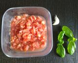 フレッシュトマトで作るソースの夏パスタ作り方1写真