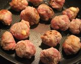 お弁当に♪豚こま団子のオイスター炒め作り方3写真