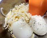 休日の朝ごはん♪卵チーズトースト♪作り方2写真