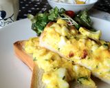 休日の朝ごはん♪卵チーズトースト♪作り方5写真