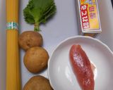 新じゃがいもとタラコのパスタ作り方1写真