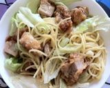 唐揚げのしょうゆ糀パスタ作り方4写真