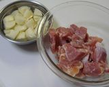 ｼﾞｬｶﾞｲﾓと鶏肉の煮物作り方1写真