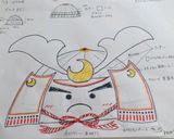 こどもの日★兜ケーキ(覚書)作り方1写真