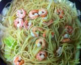 簡単パスタ☆エビとキャベツのスープパスタ作り方6写真