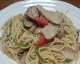 フライパンひとつ！チキンときのこのパスタ作り方8写真