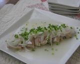 新玉ねぎ＆ムネ肉　さっぱり♪レンジ蒸し作り方5写真