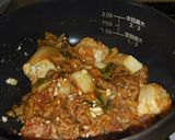 朝食にも★豚肉とキムチと豆腐で簡単炒め♬作り方5写真