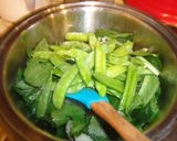茄子と小松菜の豆鼓醤炒め、絹さや入り！作り方3写真