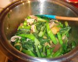 茄子と小松菜の豆鼓醤炒め、絹さや入り！作り方4写真