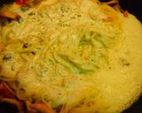 バジル風味の鮭ときのこのクリームパスタ♪作り方5写真