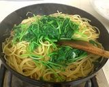 油揚げとほうれん草の和風スパゲッティー作り方5写真