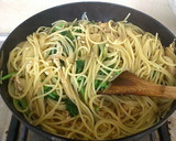 油揚げとほうれん草の和風スパゲッティー作り方6写真