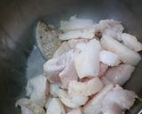 大勢用に！野菜と鶏、イカで中華風煮物作り方5写真