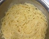 水菜とハムのパスタ☆包丁要らず作り方4写真
