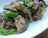 茄子・ピーマン・豚挽肉の味噌炒め作り方4写真