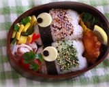 簡単キャラ弁：ふりかけこいのぼりおにぎり作り方8写真
