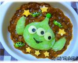 枝豆deリトルグリーンメン*キャラ弁作り方3写真