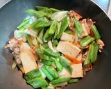 豚肉と葉玉ねぎの豆腐チャンプルー作り方6写真