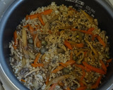 炊飯器で　中華風炊き込みおこわ作り方4写真