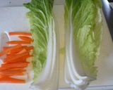 レンチン＊白菜と人参のロールお浸し作り方1写真