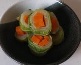 レンチン＊白菜と人参のロールお浸し作り方3写真