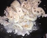 ナンプラーで、れんこん挽肉作り方3写真