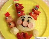 子供の日キャラ弁に簡単☆苺でこいのぼり作り方6写真
