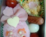 お弁当おかず♥ダブルハムりぼん♥キャラ弁作り方21写真