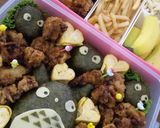 運動会トトロ＆まっくろくろすけキャラ弁当作り方9写真