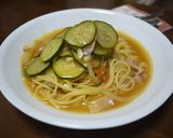 ズッキーニとトマトのスープスパ。作り方7写真