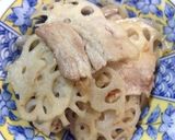 レンコンと豚バラ肉の炒めもの作り方2写真