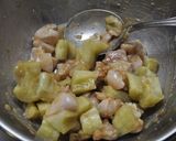 茄子と鶏肉の味噌和え作り方2写真
