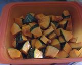 レンジで簡単♪かぼちゃの胡麻和え作り方1写真