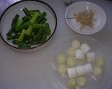 宮城旬野菜、鶏とアスパラの中華炒め作り方1写真