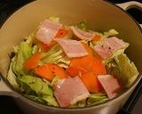 春キャベツのベーコン蒸し作り方1写真