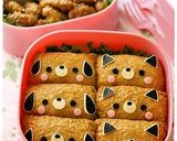 運動会に♪お稲荷ワンちゃん＊行楽キャラ弁作り方6写真