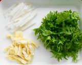 わさび菜と大根のお味噌汁作り方1写真