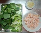 えびと青梗菜のクリーム煮作り方1写真