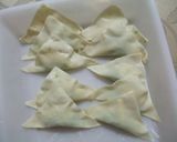 ソラマメとチーズのワンタン皮包み揚げ作り方5写真