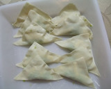 ソラマメとチーズのワンタン皮包み揚げ作り方5写真