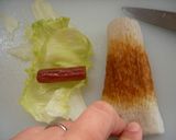くるくる竹輪deサラミサラダ巻作り方3写真