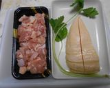 鶏肉と茹でタケノコの炊き込みご飯作り方1写真