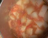 余り野菜　大根とトマトで煮物作り方3写真