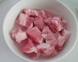 [簡単]タケノコと豚肉の味噌煮込み作り方1写真