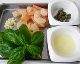 海老とケイパー、バジルのレモン風味パスタ作り方1写真