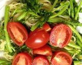 簡単！クレソンとトマトのパスタ作り方3写真